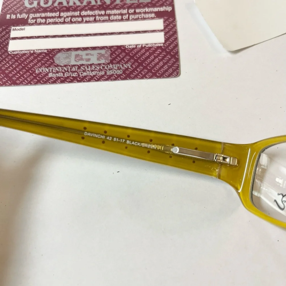 DaVinci Black and Gold sparkle side Eyewear frames